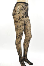 Load image into Gallery viewer, Floral Fishnet Tights