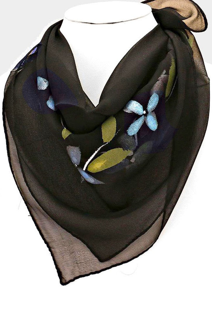Painted Silk Neck Scarf