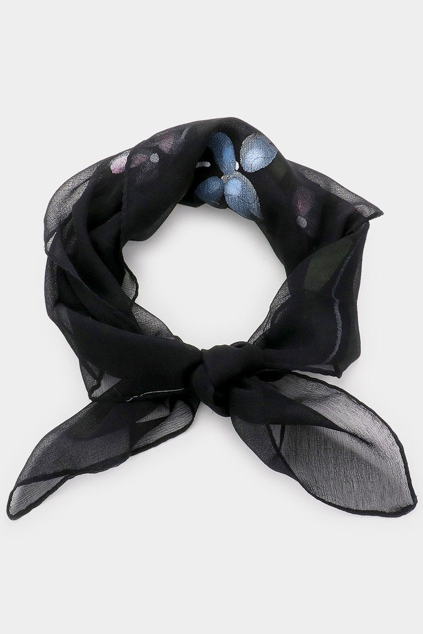 Painted Silk Neck Scarf