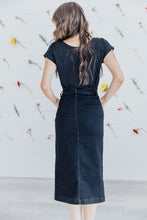 Load image into Gallery viewer, Button Denim Midi Skirt