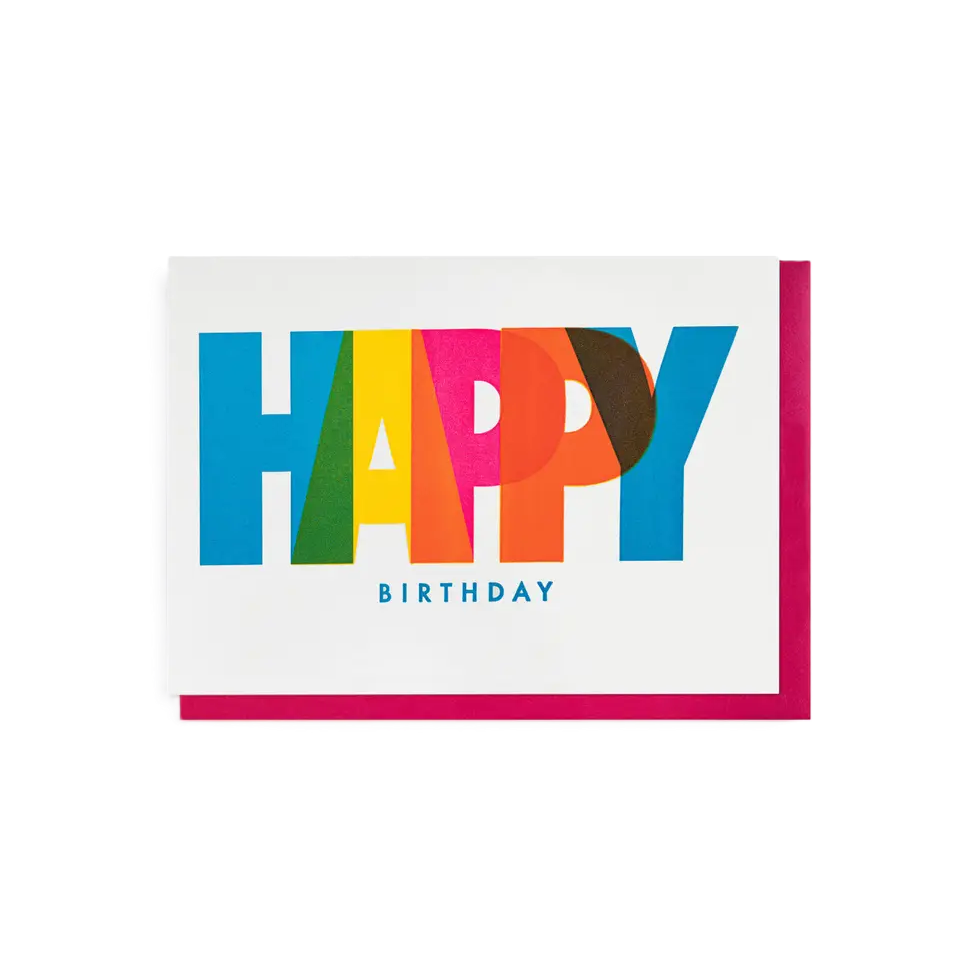 Happy Birthday By Pressink Greeting Card