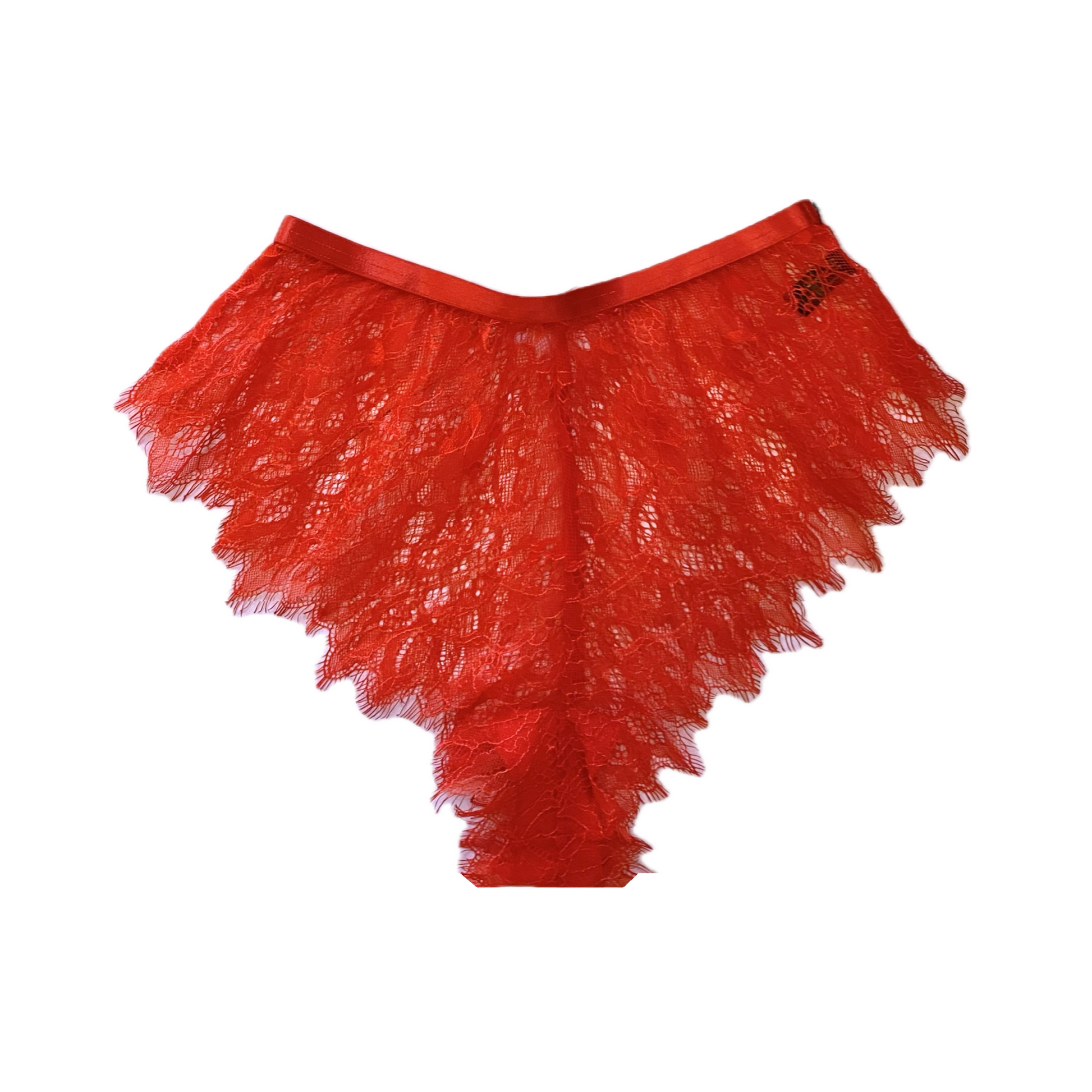 Red Lace Tap Short