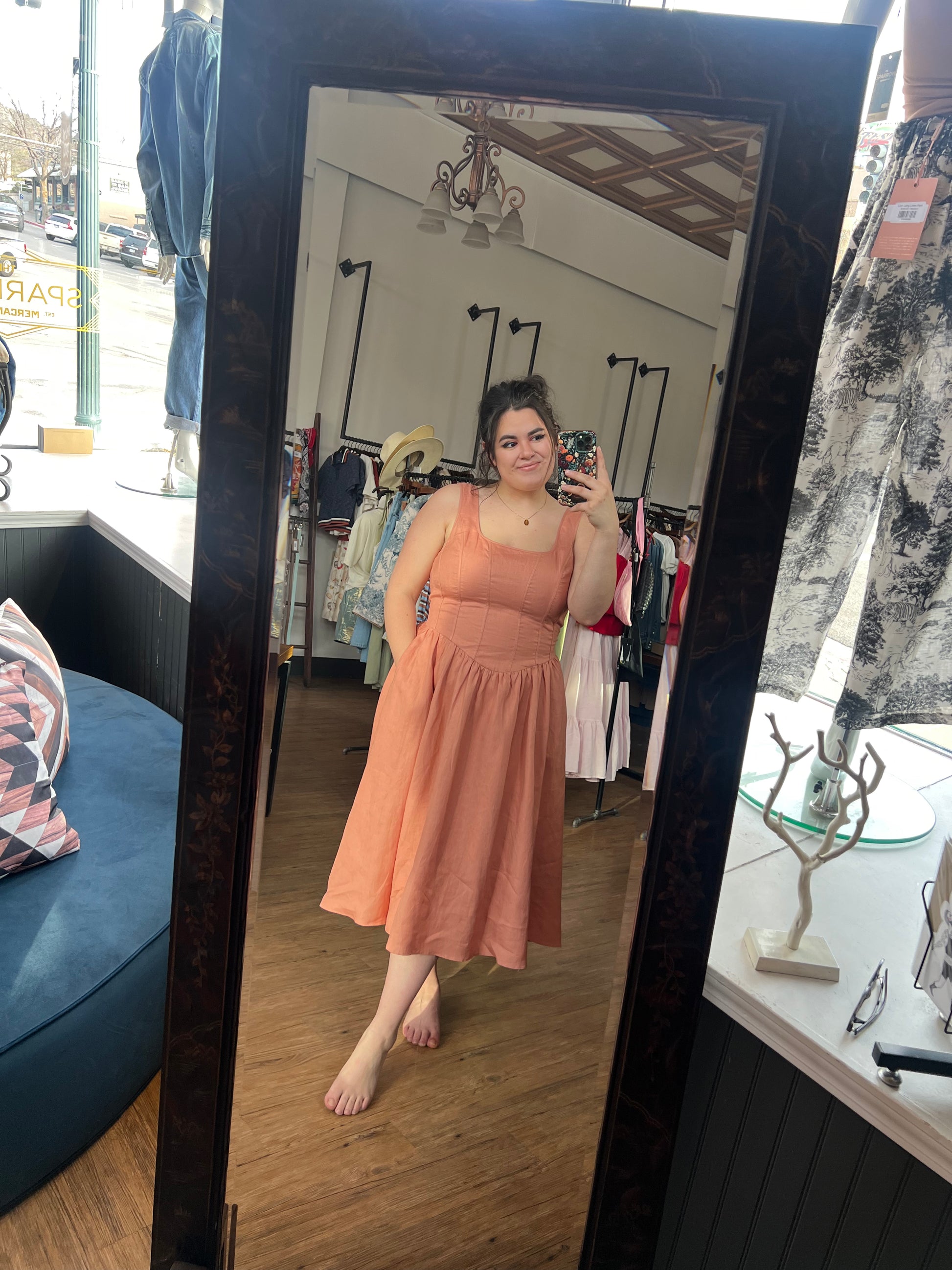 Thierry Midi Linen Dress