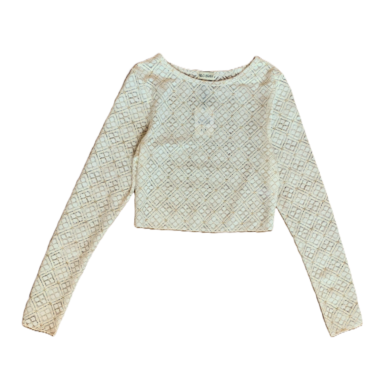 Geo Mesh Crop Top