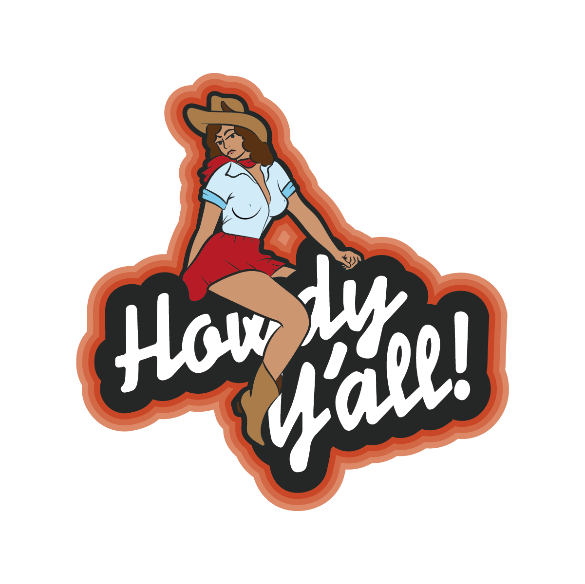 Howdy Y'all Sticker
