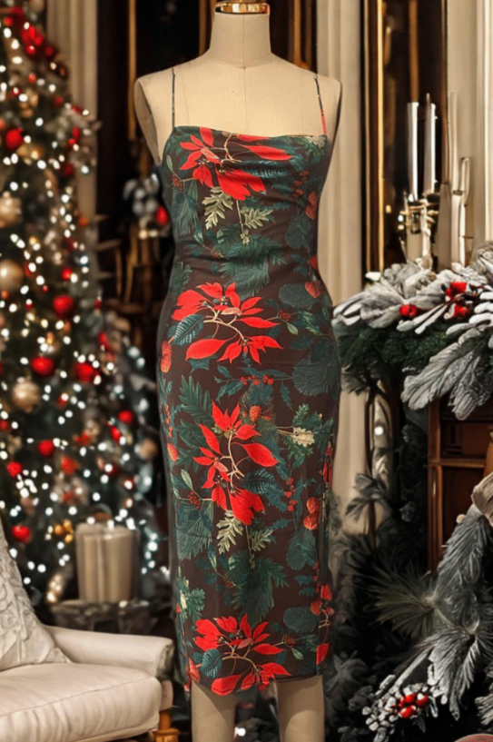 Holly Jolly Cowl Neck Dress