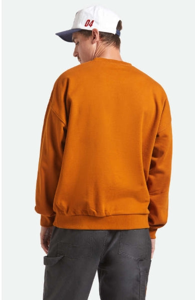 Embroidered Carmel Crew Neck