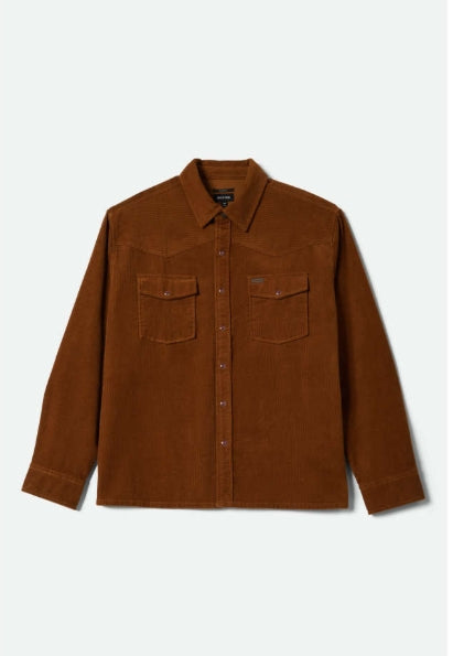 Copper Corduroy Button Up