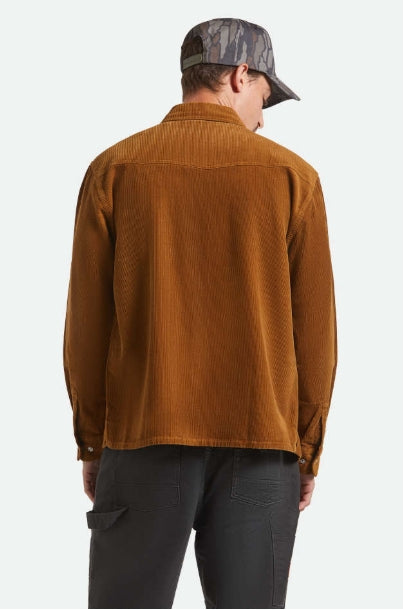 Copper Corduroy Button Up
