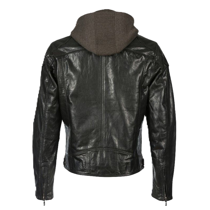Biko Hooded Leather Jacket