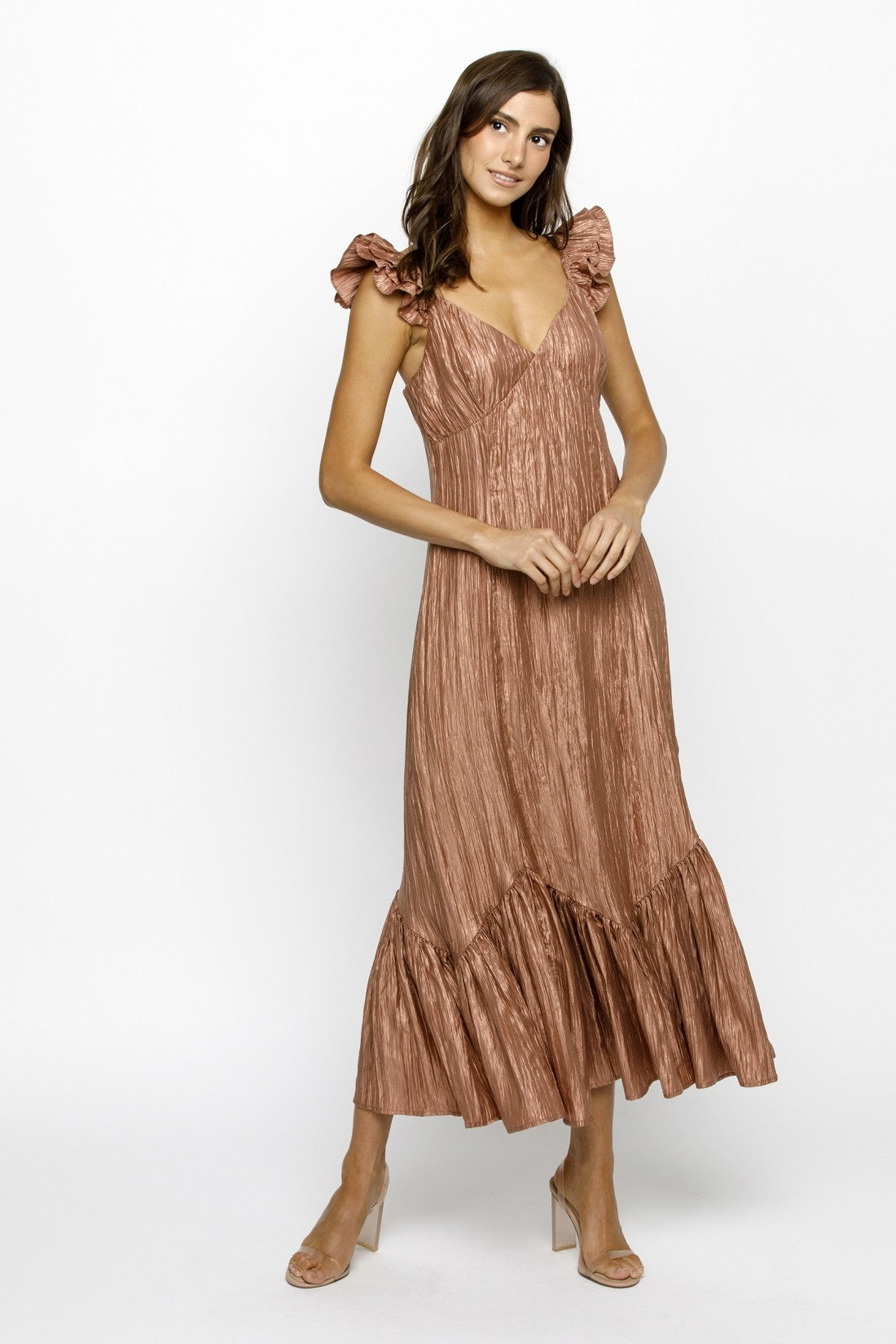 Gloria Crepe Midi Dress,