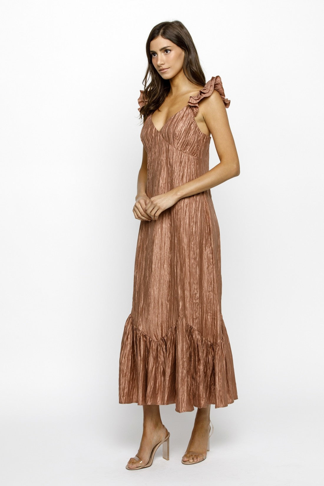 Gloria Crepe Midi Dress,