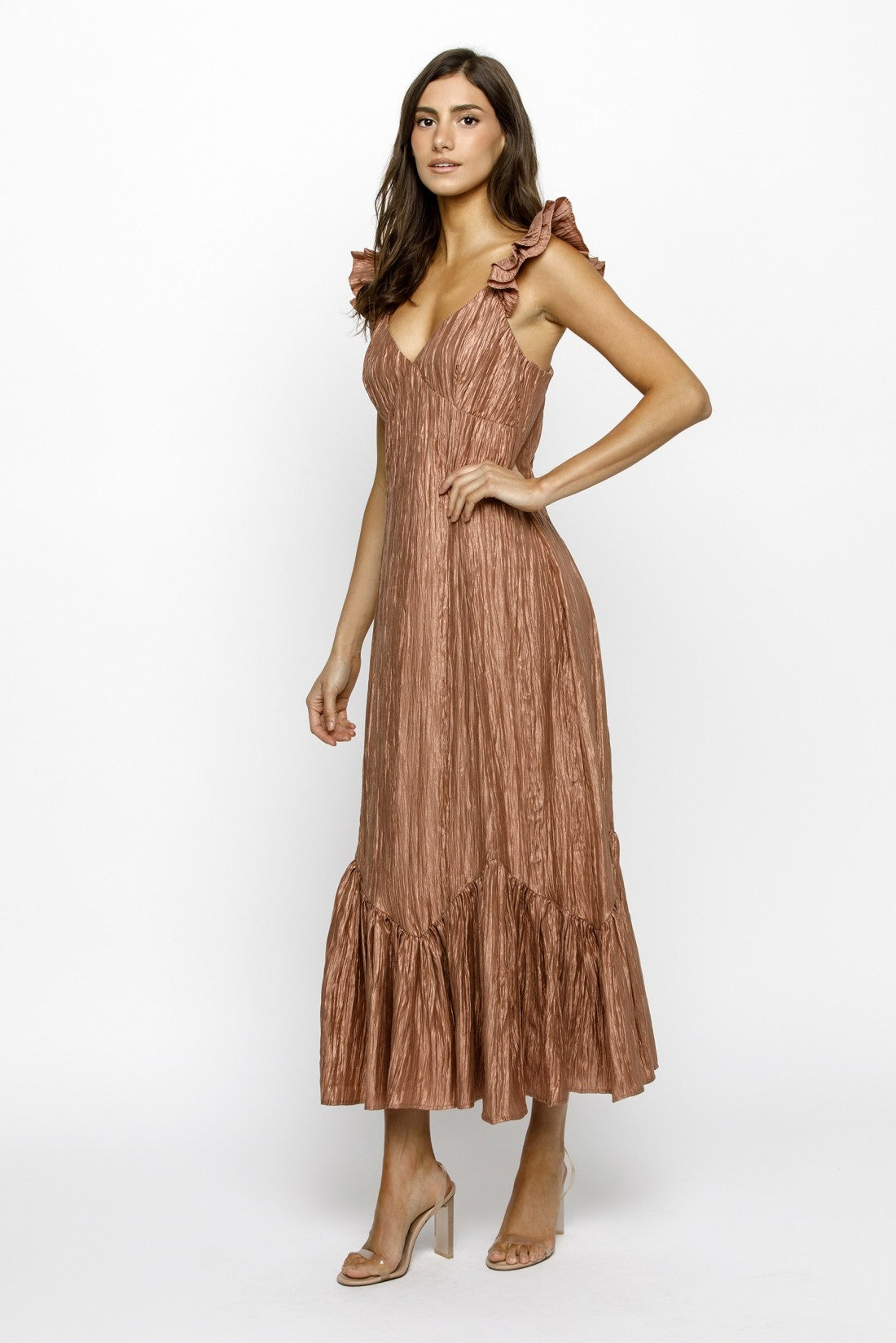 Gloria Crepe Midi Dress,