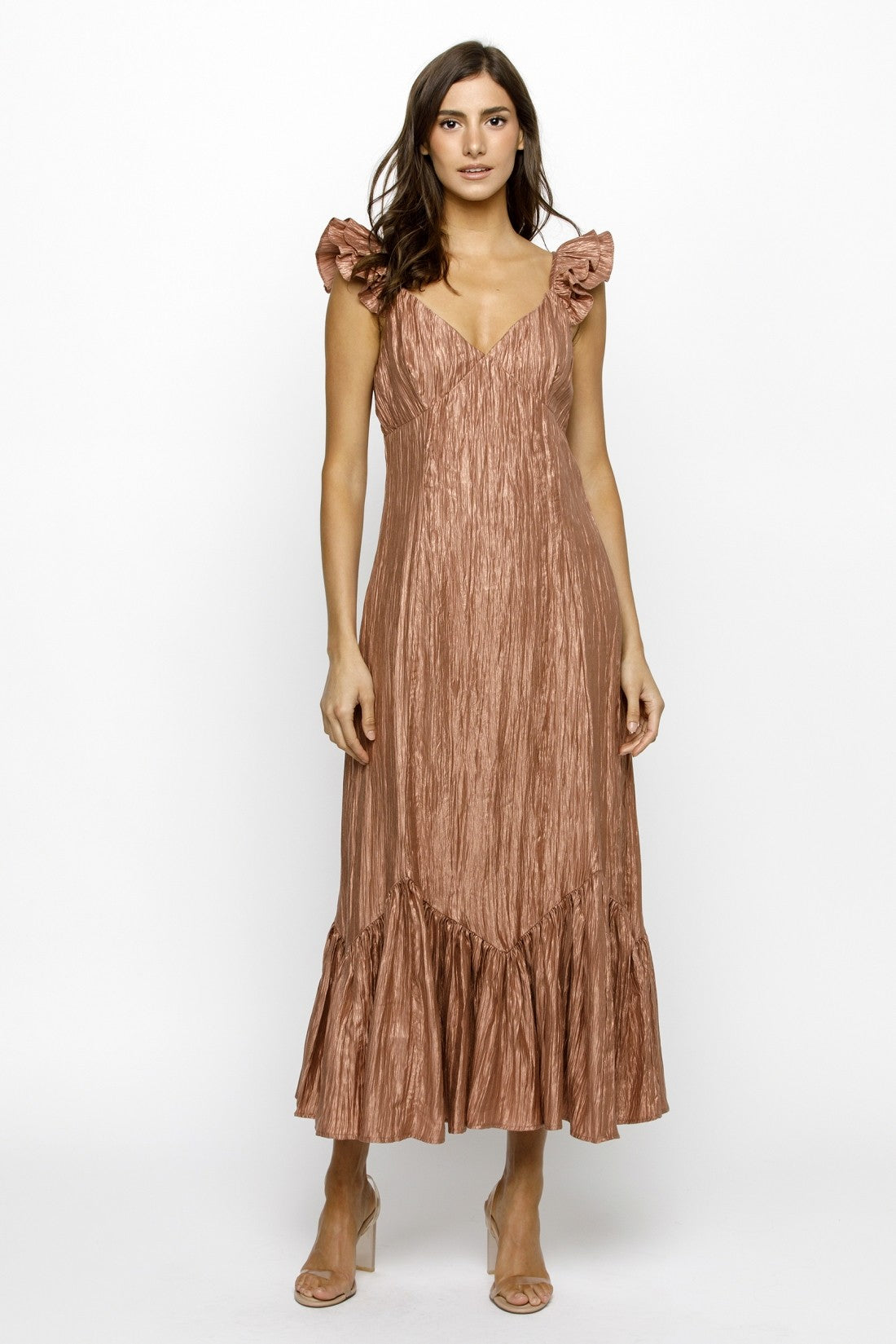 Gloria Crepe Midi Dress,