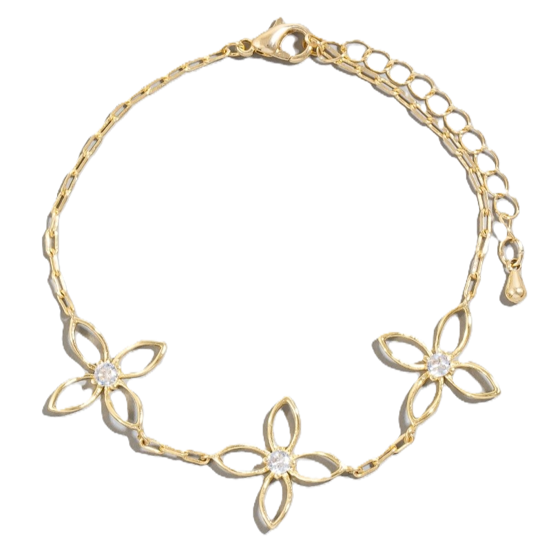 CZ Dainty Flower Bracelet