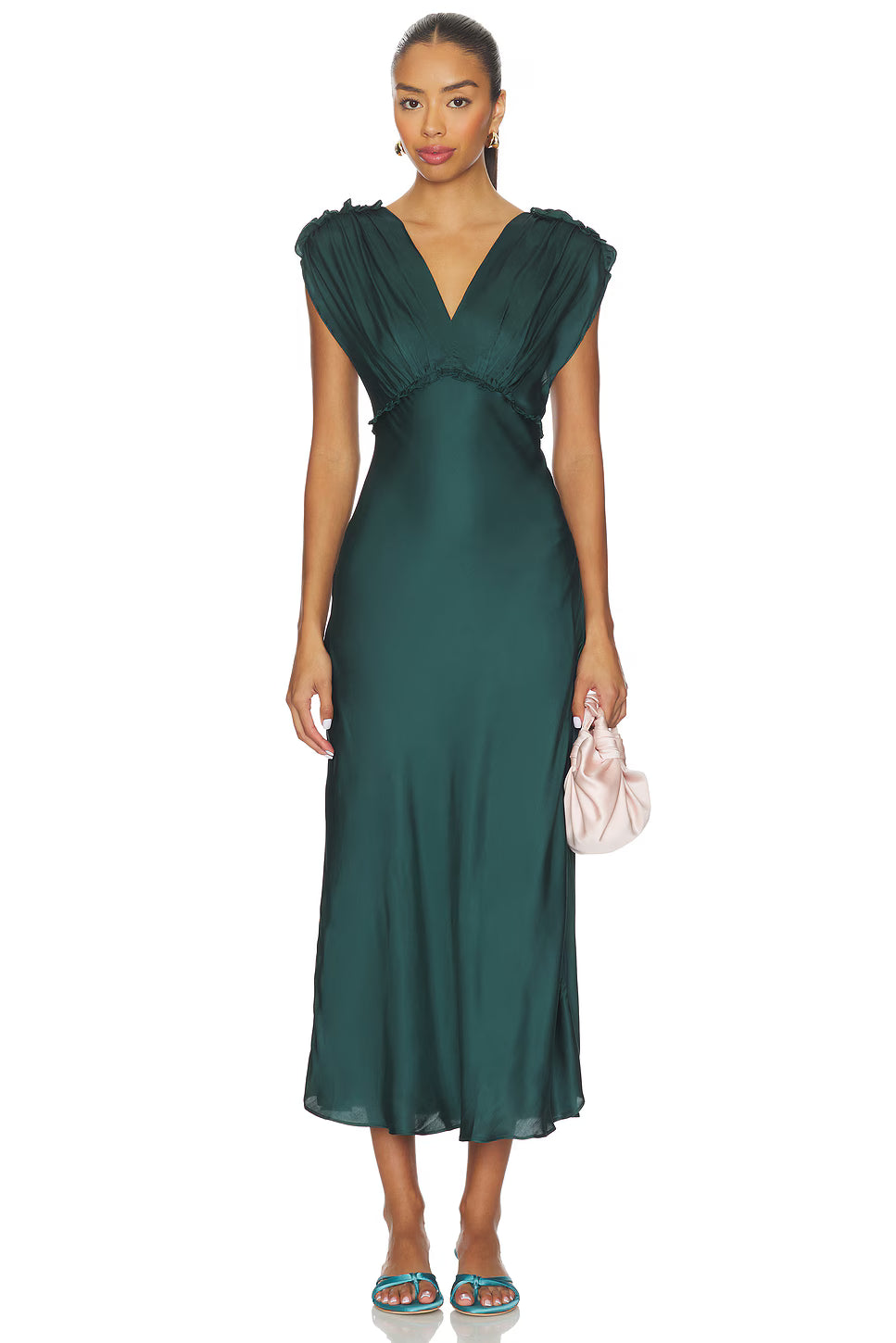 Dietra Satin Midi Dress