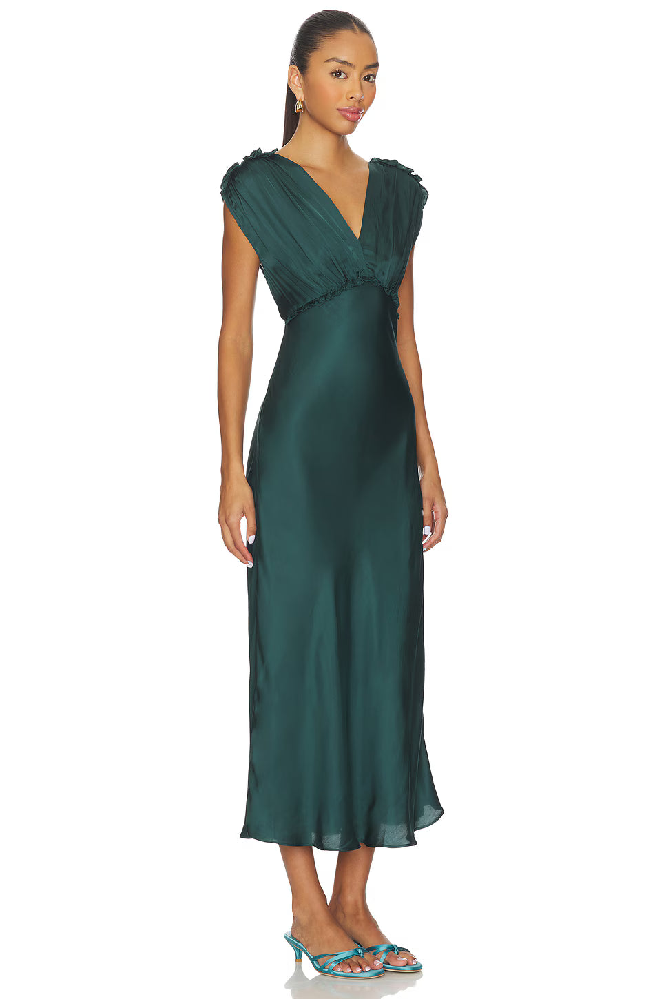 Dietra Satin Midi Dress