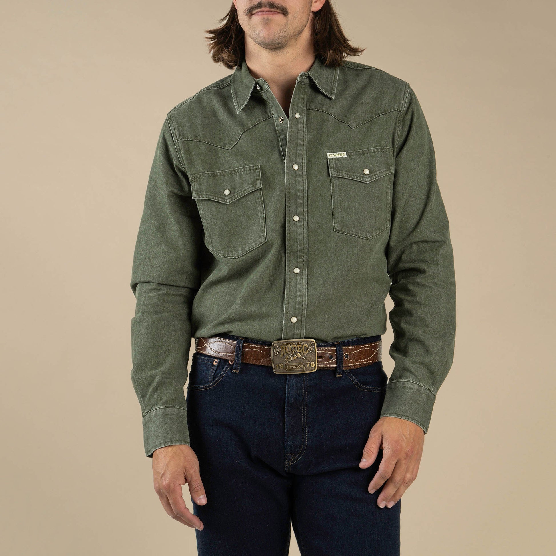Wyatt Pearl Snap Denim Shirt