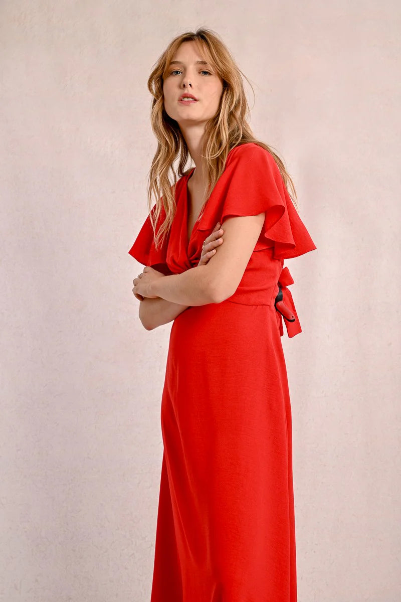 Rori Front Twist Midi Dress