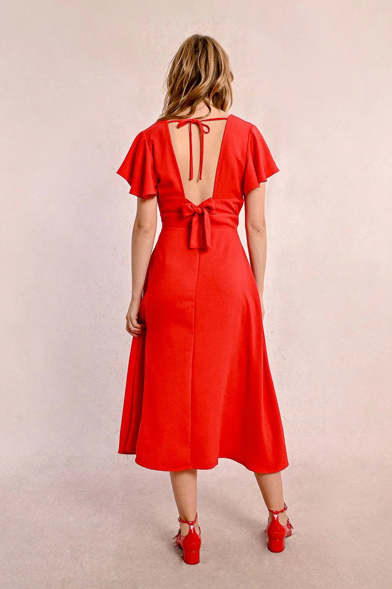 Rori Front Twist Midi Dress