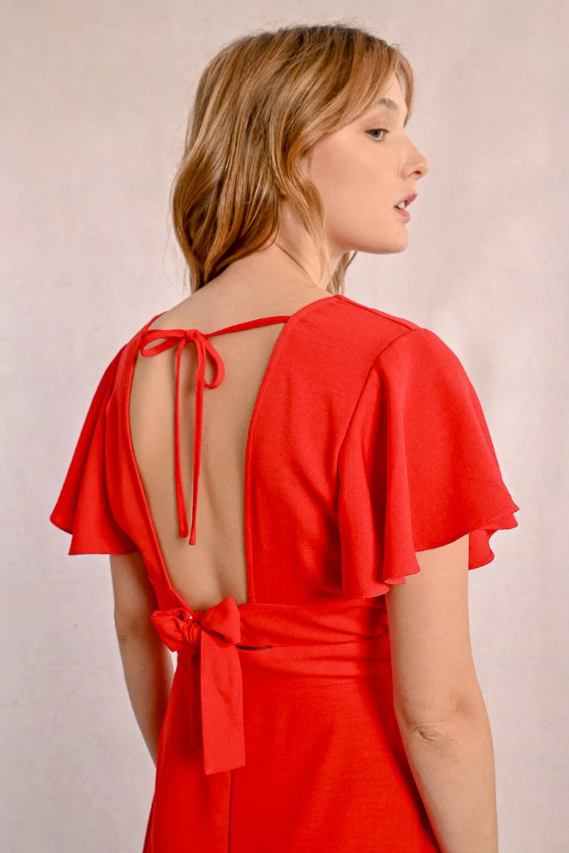 Rori Front Twist Midi Dress