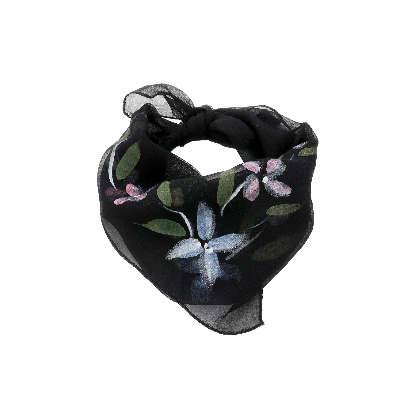 Painted Silk Neck Scarf