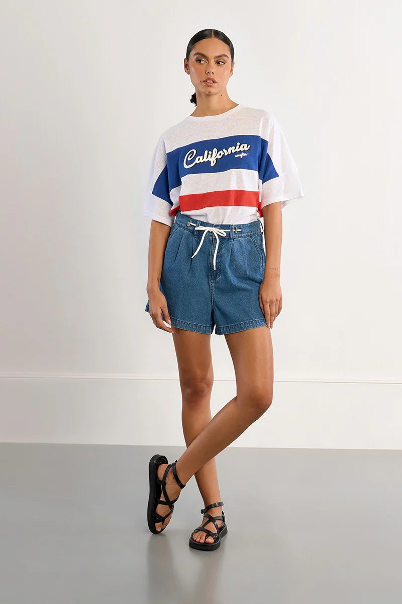Denim Paperbag Shorts