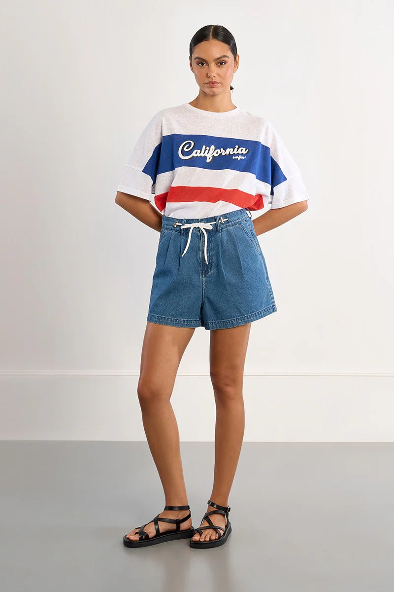 Denim Paperbag Shorts
