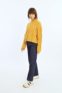 Saffron Cable Knit Sweater