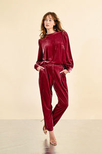 Cece Velvet Cigarette Pant