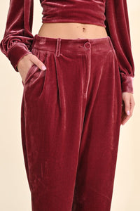 Cece Velvet Cigarette Pant