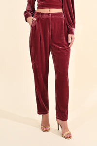 Cece Velvet Cigarette Pant