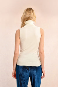 Sleeveless Turtleneck Sweater