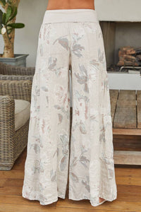 Aggie Floral Linen Pants