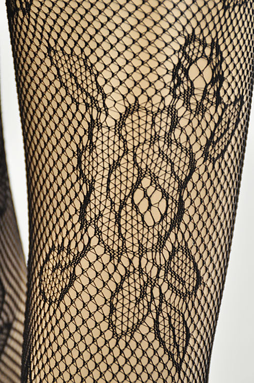Floral Fishnet Tights