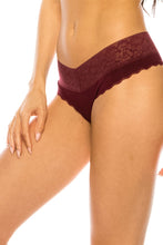 Load image into Gallery viewer, Bordeaux Lace Trim Panty