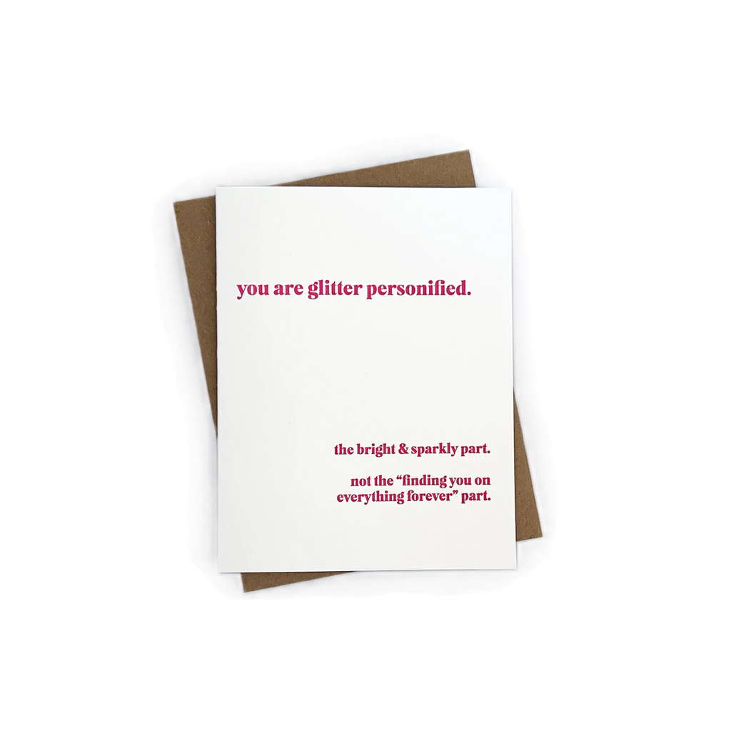Glitter Personified Greeting Card