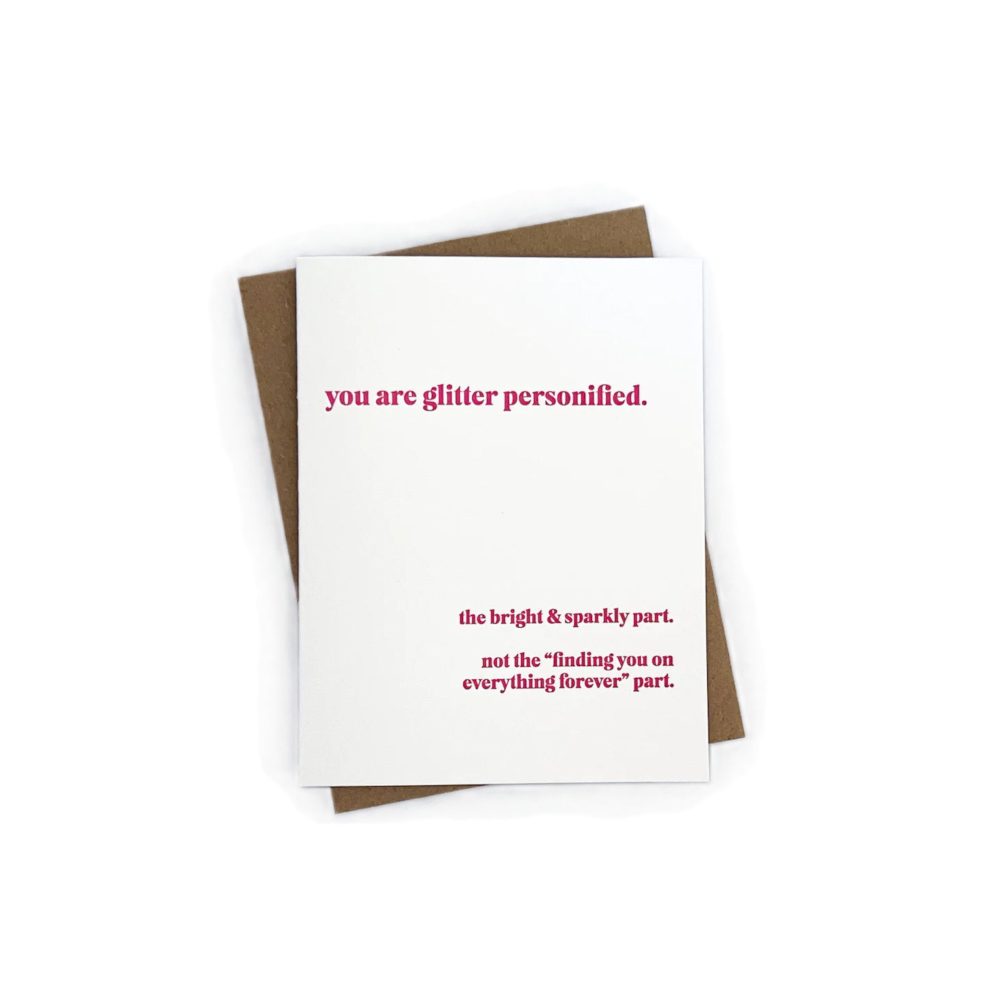 Glitter Personified Greeting Card