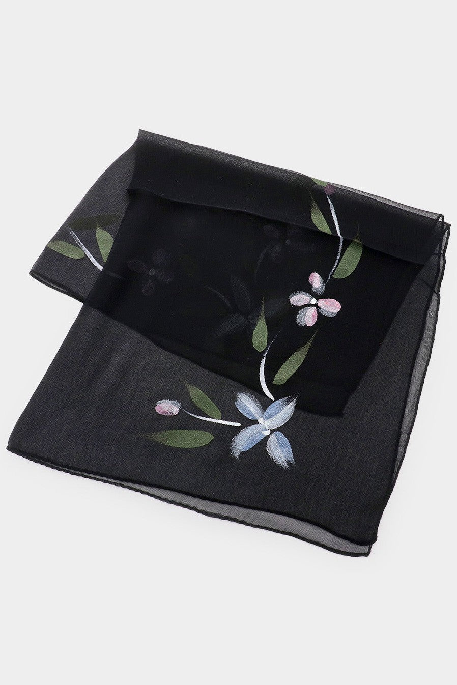 Painted Silk Neck Scarf