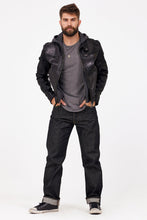 Load image into Gallery viewer, Biko Hooded Leather Jacket