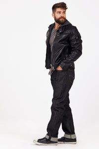 Biko Hooded Leather Jacket