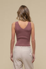 Load image into Gallery viewer, Scallop Edge Sweater Tank