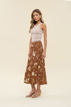 Load image into Gallery viewer, Tawny Bias Cut Floral Skirt