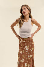 Load image into Gallery viewer, Tawny Bias Cut Floral Skirt