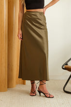 Load image into Gallery viewer, Willow Satin Midi Skirt