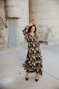 September Floral LS Maxi Dress