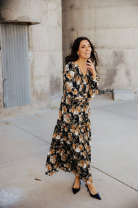 September Floral LS Maxi Dress