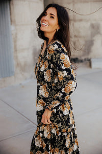 September Floral LS Maxi Dress