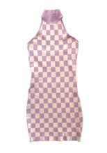 Load image into Gallery viewer, Checkered Halter Dress