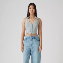 Load image into Gallery viewer, Bria Denim Halter Top